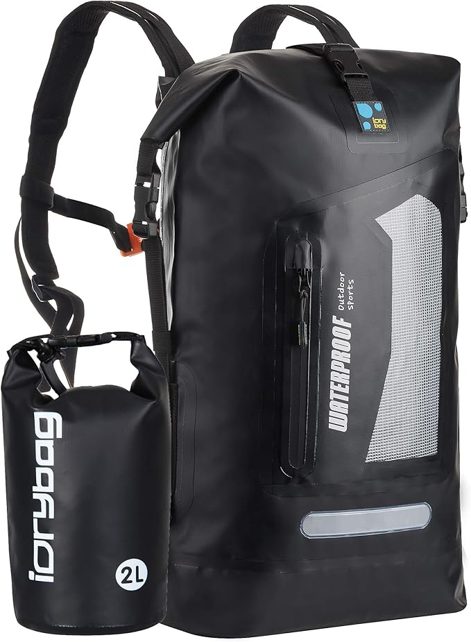 IDRYBAG Waterproof Backpack for Men 20L/30L/40L, Floating Dry Bag Kayak, Dry Backpack Hiking