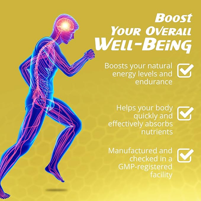 EnergyTune Energy Supplements, Increases Nutrient Absorption and Promotes Overall Health and Immune Support - Non-GMO, Gluten Free, Vegetarian - Veg Capsules (60 Count (Pack of 1))