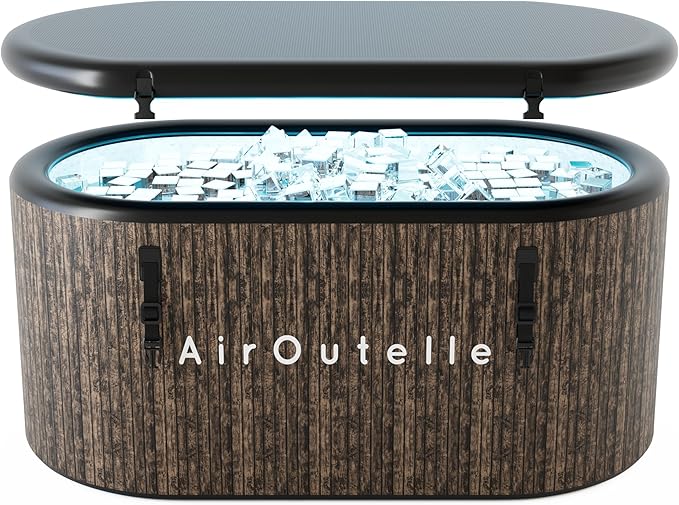 Cold Plunge Tub, Inflatable Ice Bath Tub, 216 - Gallon Large Bath Tubs for Cold Plunge, Durable, Portable & Compatible with Water Chiller for Recovery, Gyms and Cold - Water Training (Brown)