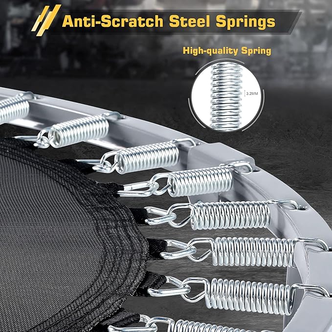 BCAN 38"/40''/48'' Foldable Mini Trampoline Fitness Trampoline with Safety Pad,Rebounder Exercise Trampoline for Adults Indoor/Garden Workout,Max Load 300lbs/440lbs