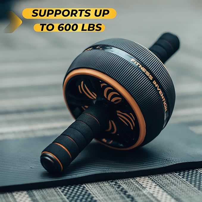 Ab Roller Wheel - Ab Wheel Roller & Knee Mat - Rueda Para Abdominales - Abdominal Wheel - Abs Roller for Men & Women - Home Gym Equipment