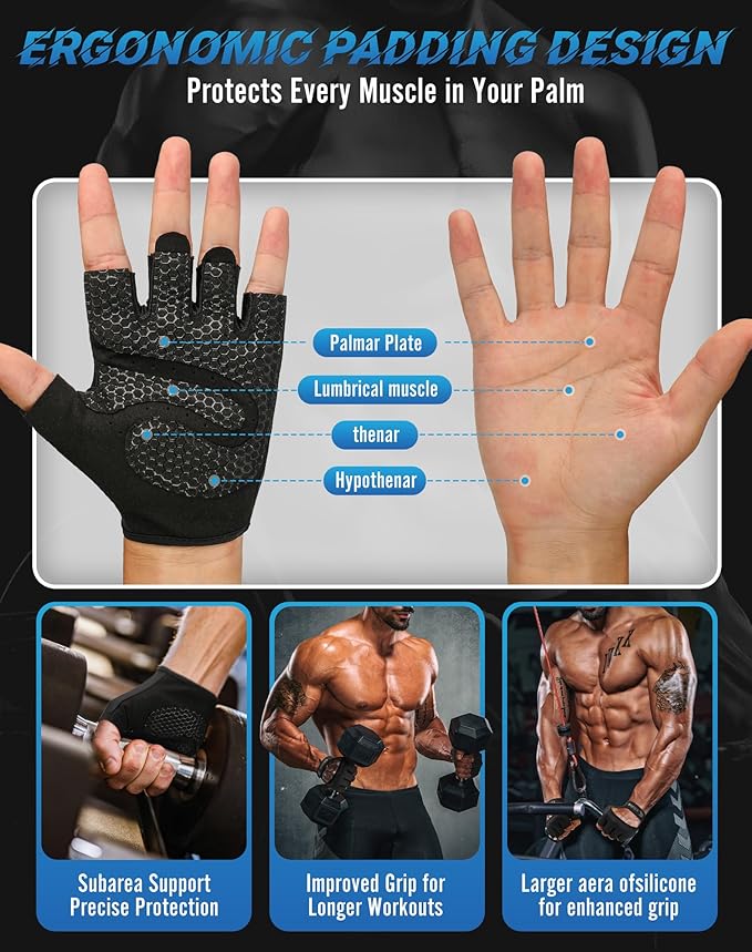 COFIT Breathable Workout Gloves, Antislip Weight Lifting Gym Gloves for Men Women, Superior Grip & Palm Protection for Weightlifting, Fitness, Exercise, Training