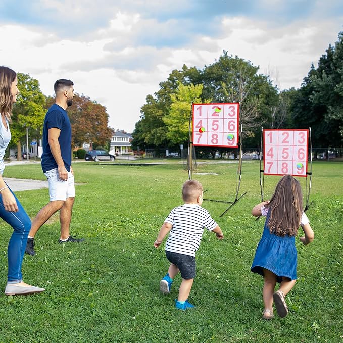 Dart Board for Kids, Kids Dart Board Set with Sticky Balls/Support Frame, Indoor/Sport Outdoor Fun Party Play Game,Easy Set Up and Included Carry Bag