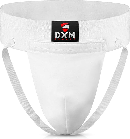 DXM SPORTS Groin Protector Cup Men, Boxing Kickboxing MMA Muay Thai Sparring Groin Guard, Ventilated Adjustable, Karate Fighting Training, Underwear Jiu Jitsu BJJ Protection