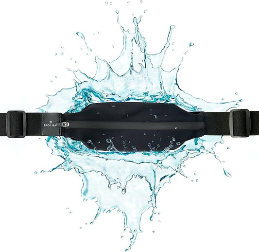 Back Bay Slim Running Belt for Women & Men [Fits ALL Phones], Runners Fanny Pack for Men, Money Belt, Running Gear Gift, Waist Bag Workout Gear, iPhone Runner's Phone Holder Waist Pack
