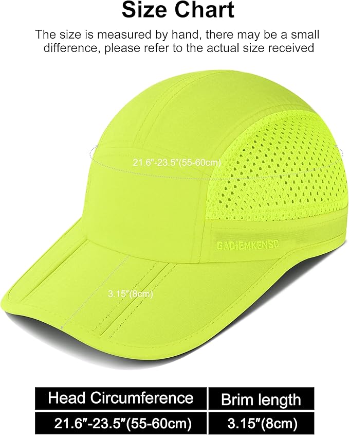 GADIEMKENSD Mens Folding Outdoor Hat Long Brim UPF 50+ Sun Protection