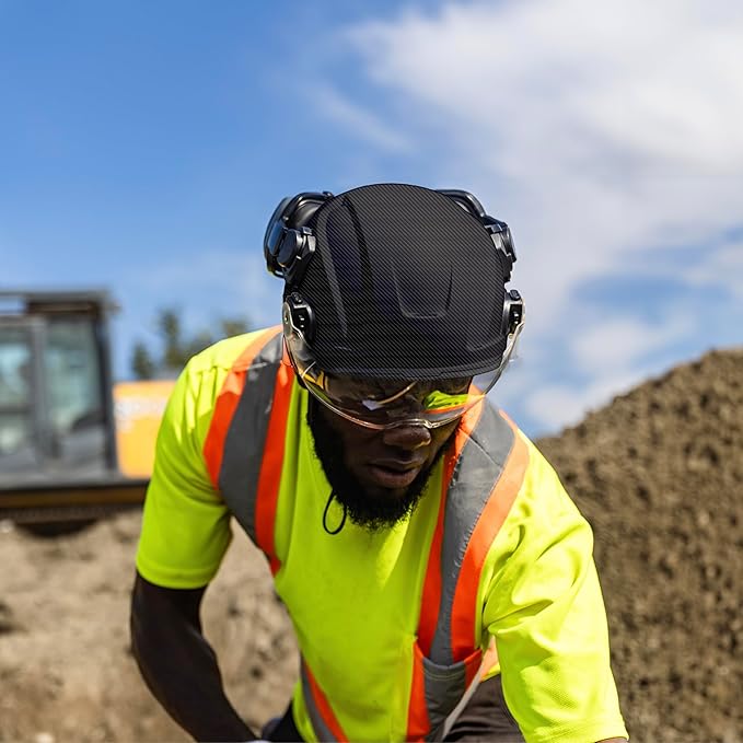 GE Safety Helmet: ANSI Type 2 Class G & E, Advanced Impact Technology, Ultra Comfortable Memory Foam, Heat Stress Reduction, Compatible with Accessories, Adjustable Size OSHA Approved