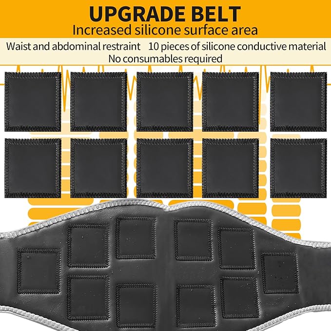 Electronic Muscle Stimulator, Abs Stimulator Muscle Toner for Abdomen/Arm/Leg, Strength Training Equipment for Men and Women