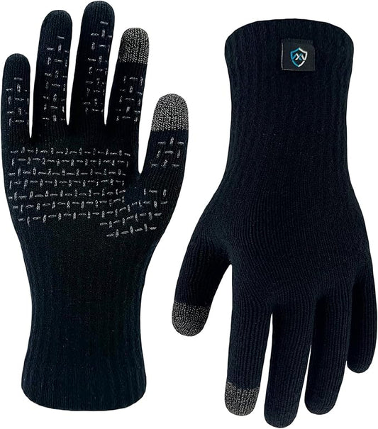 DexShell Waterproof Knit Gloves for Men & Women, Lightweight Touchscreen Wet-Grip for Running Hiking, Spring & Fall Use