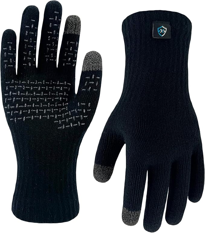 DexShell Waterproof Knit Gloves for Men & Women, Lightweight Touchscreen Wet-Grip for Running Hiking, Spring & Fall Use