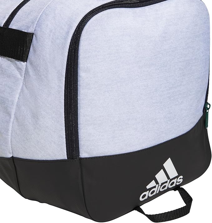 adidas Unisex Defender 4.0 Gym Duffel Bag for Men and Women, Jersey White/Legend Ink Blue/Black, Medium (66L)