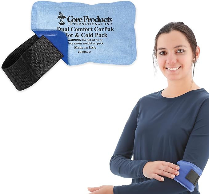 Core Products Dual Comfort CorPak - Reusable hot/Cold Pack for Knee, Back, Shoulder, or Ankle Pain; Use hot or Cold; Made in USA - Size: 3" x 5"