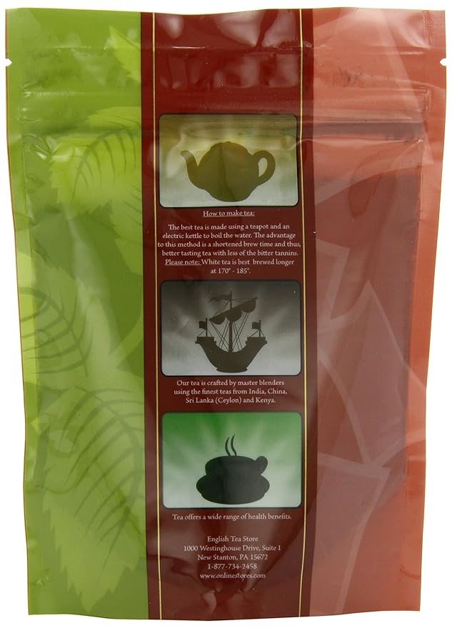 English Tea Store Loose Leaf, English Breakfast Blend No. 1 Tea Pouches - 4oz, 4 Ounce (Pack of 2)
