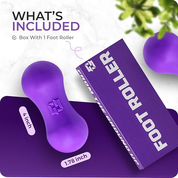 Ground Force Foot Roller – Portable Silicone Foot Massager for Plantar Fasciitis, Heel Spurs, Arch & Heel Pain Relief, Neuropathy & Myofascial Release – Trigger Point & Recovery Tool