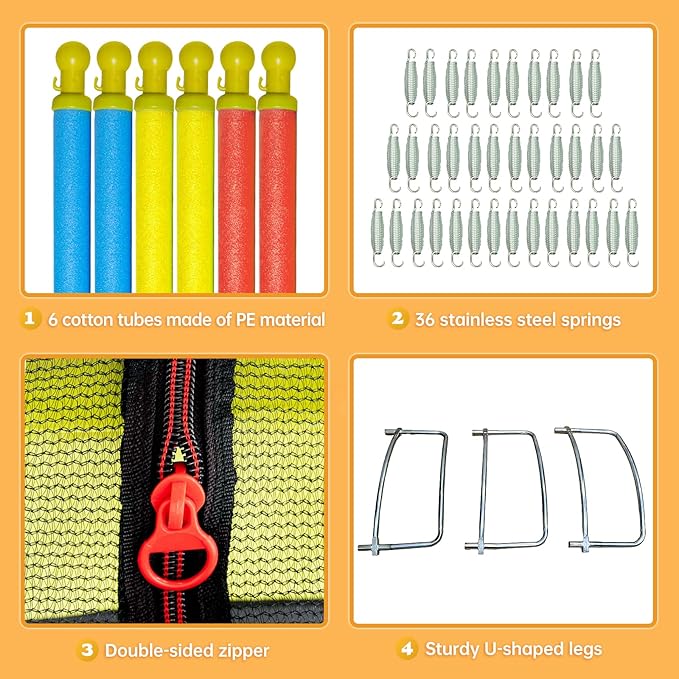 60" Indoor Outdoor Trampoline for Kids,MILUMILU Mini Baby Trampoline with Safety Enclosure Net, Basketball Hoop, Jumping Mat - Birthday Gifts for Children Boy Girl.