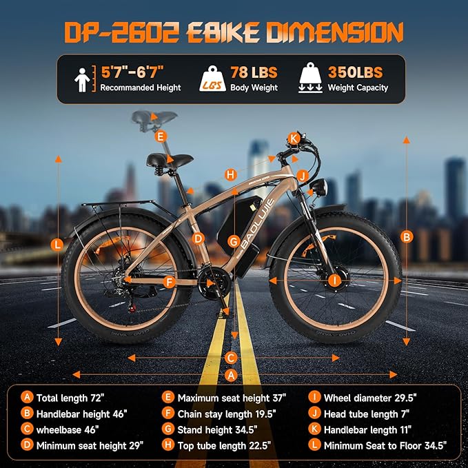 Electric Bike for Adults,Peak 2000W AWD Dual Motor Ebike,31MPH 55Miles 48V 23AH Removable Battery Electric Mountain Bike,26''*4" Fat Tire E-Bike with Front Suspension (Dual Motor Khaki)