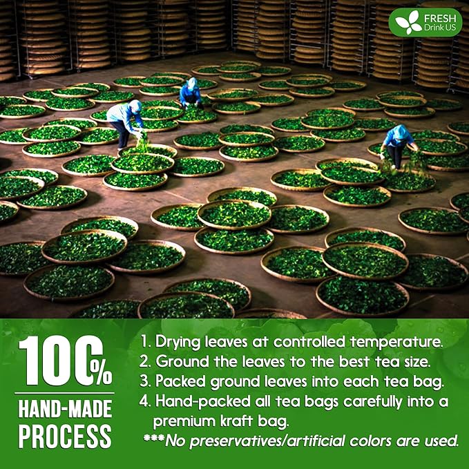 FreshDrinkUS, Premium Gotu Kola Leaf Tea – 75 Tea Bags | Pure Dried Centella Asiatica Leaves | Naturally Caffeine-Free Herbal Tea | Refreshing Aroma & Smooth Taste | Premium Herbal Infusion. Vegan