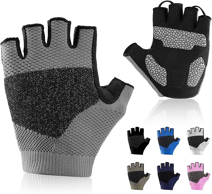 Cycling Gloves for Men Women, Half Finger Bike Gloves for Biking, Gym, Weight Lifting, Rowing, Riding, Outdoor Sports