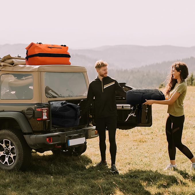 Haimont Large Waterproof Duffel Backpack Roll-Top Heavy Duty Dry Duffle Bag for Boating, Travel, Motorcycle, Kayaking, Camping, 60L