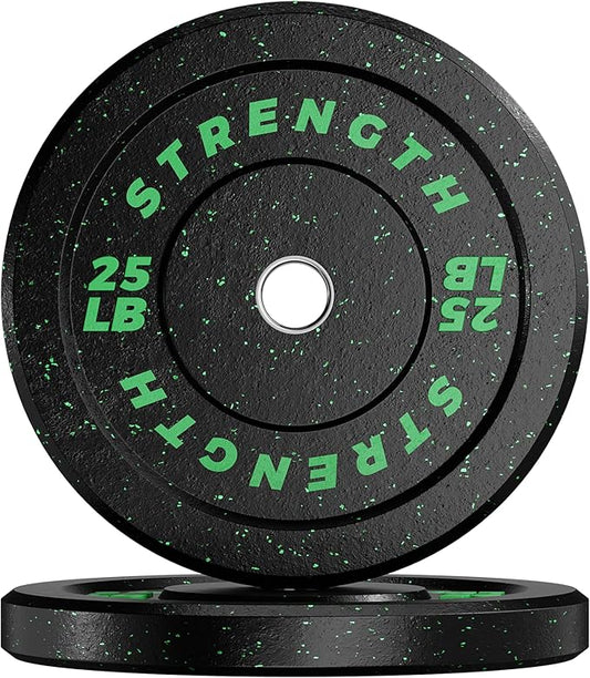 GIKPAL 2-Inch Bumper Plates High Bounce - Rubber Olympic Weight Plates Set for Home Gym, Barbell Plates for Weight Lifting Strength Training,