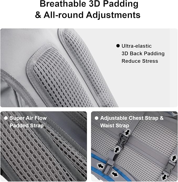 Everfun Hydration Backpack 18L with Water Bladder 2L/3L Hiking Water Backpack Women Men Hydration Pack Insulated Lightweight Day Hydropack with Storage for Hiking, Biking, Running, Festival