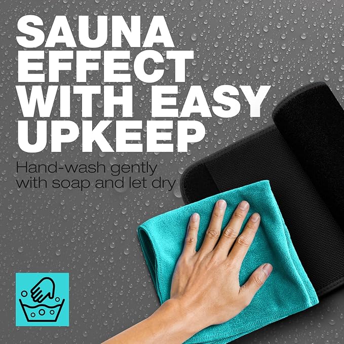 ActiveGear Premium Waist Trimmer & Trainer Belt for Men and Women - Sweat-Enhancing Slimming Wrap for Stomach, Adjustable Fit