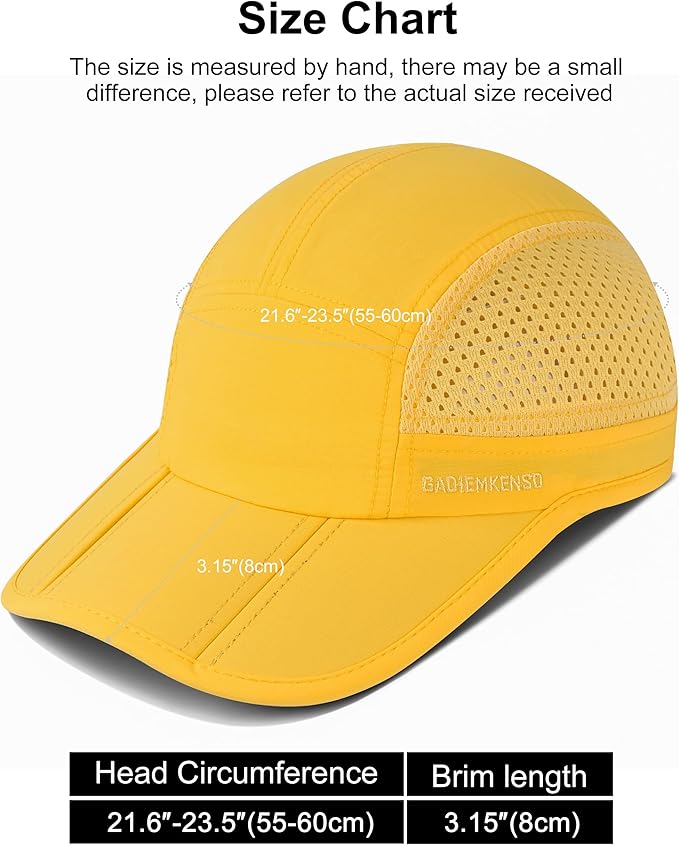 GADIEMKENSD Mens Folding Outdoor Hat Long Brim UPF 50+ Sun Protection