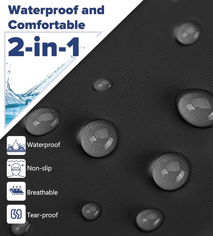 Aegend Fabric Swim Cap, Silicone Waterproof Layer - Breathable Cloth Swimming Cap, Keep Hair Dry with Hight Elasticity for Youth(8-16) Adult, 2 Sizes to Choose