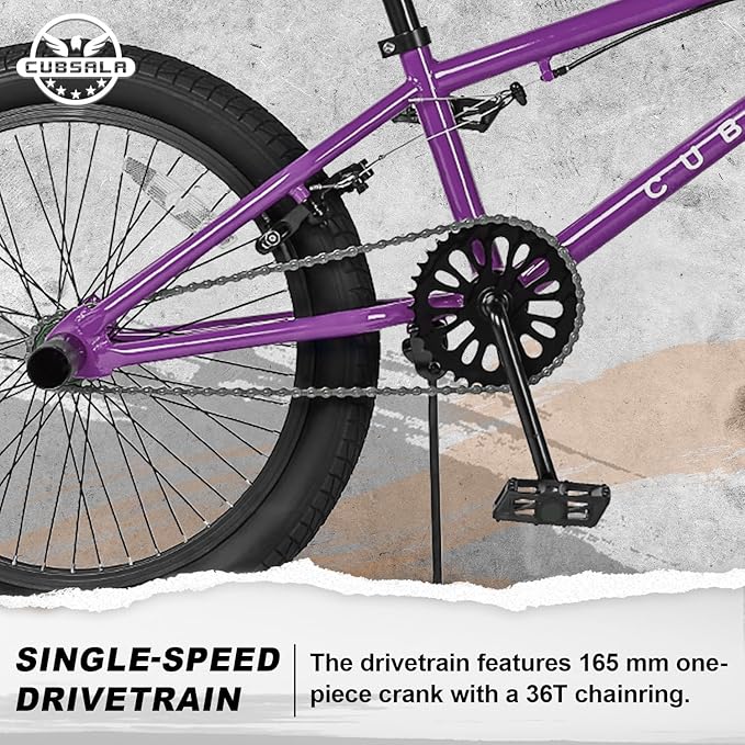 Freestyle BMX Bike, 18 20 Inch Kids Bicycle for 5-13 Years Old Kids and Beginner Level Rider, Multiple Colors