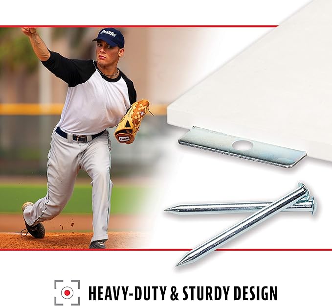 Franklin Sports Pitcher's Rubber - Softball + Baseball Pitching Rubber - Portable Mound - Indoor + Outdoor Pitchers Plate - 18" or 24"