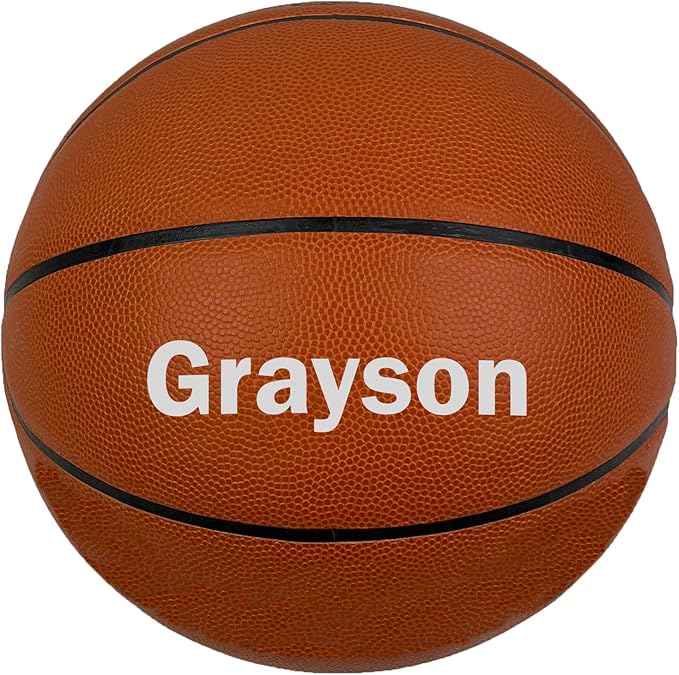 HAMMET Personalized Basketball – Customized Basketball with Your Name or Text – Multiple Colors, Fonts & Designs Available – Durable for Indoor and Outdoor - Ideal Gift for Son, Daughter, Boy or Girl