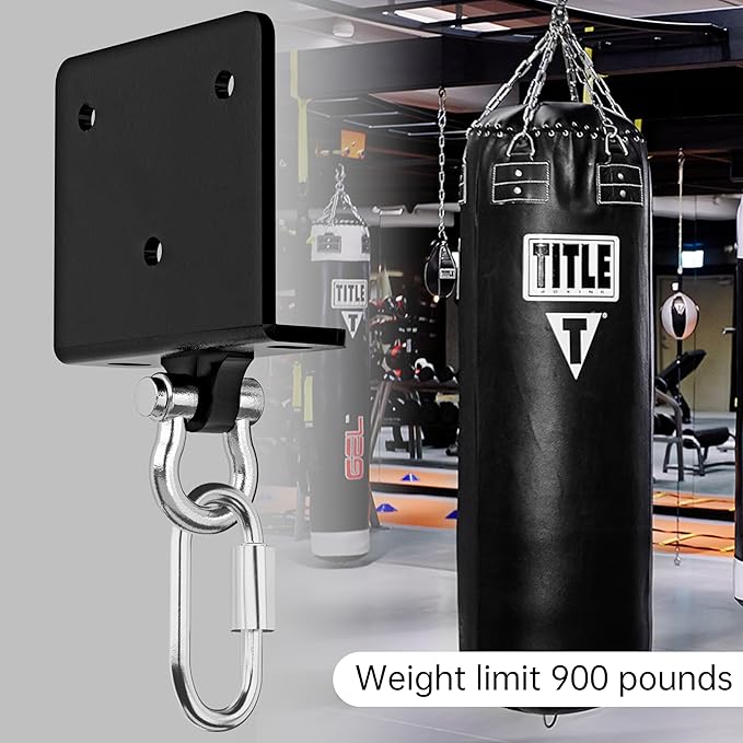 Heavy Bag Hanger for Heavy Bag Beam Mount 360° Rotation Boxing Bag Ceiling Mount I-Beam Punching Bag Hanger Beam Mount Hooks Fit Hanging Punching Bags and Swings (700 LB Capacity)