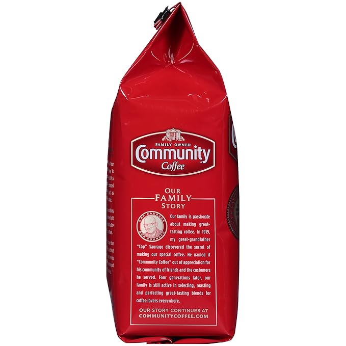 Community Coffee House Blend, 72 Ounces Ground Coffee, Medium Dark Roast, 12 Ounce Bag (Pack of 6)