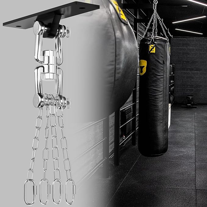 Heavy Bag Hanger,Punching Bag Mount Hanger Bracket,Ceiling Mount Hook 360°Rotation Wood Beam Holder Body Weight Strength Training Systems,Suitable for Swings and sandbags(900 LB Capacity)