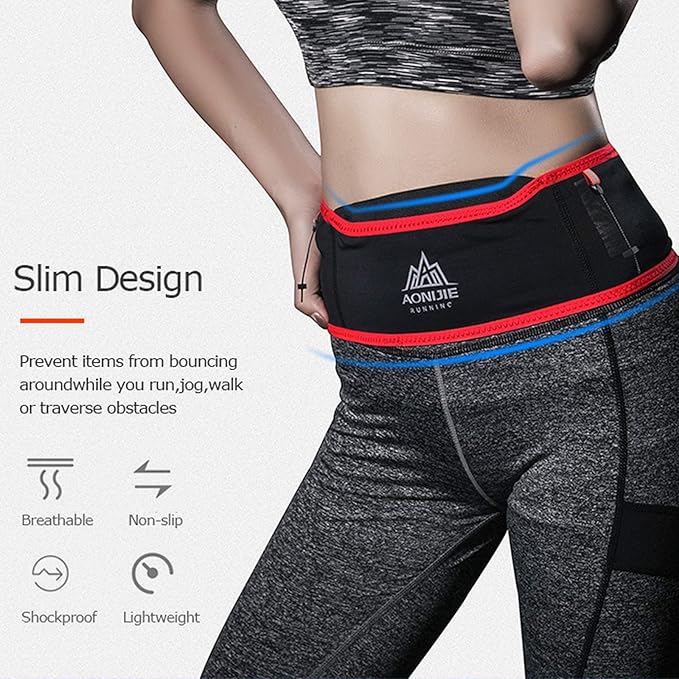 AONIJIE Hydration Belt Running Fanny Pack, with 250ml Soft Water Bottle Flask Phone Holder for Trailing Running Climbing Jogging Cycling Workout Fitness 3 Colors (Blue, L/XL)