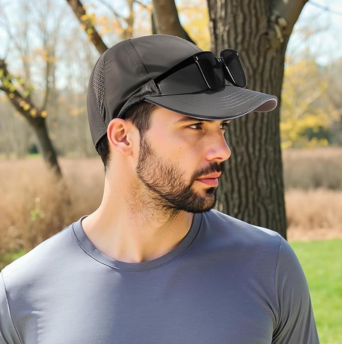 Connectyle Mens Womens Quick Dry Performance Running Cap Lightweight Reflective Sports Hat UPF 50+ Outdoor Athletic Sun Cap