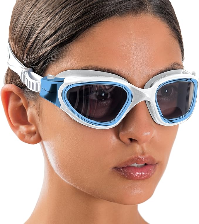 AqtivAqua Swimming Goggles, DX Wide View Swim Goggles for Adult Men Women, Anti Fog No Leaking
