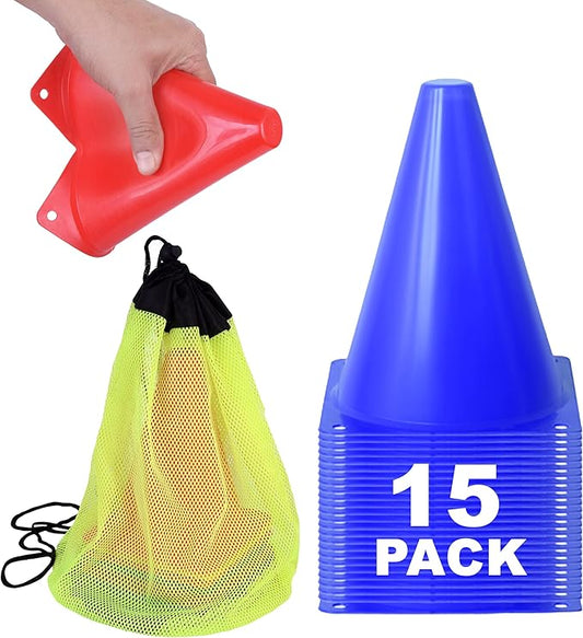 Cones for Sports Training, 7 Inches Tall & Visible, Durable and Easy to Handle Sports Cones, Ideal for All Kinds of Training Cones Activities and Field Practice Sport