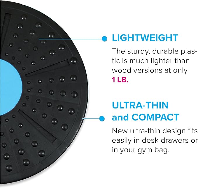 Daiwa Felicity Balance Board Disc Wobble Board Physical Therapy Equipment Core Trainer Lightweight Only 1 pound and Holds Up to 300 Pounds