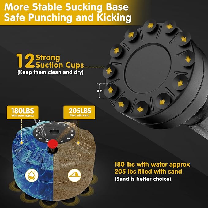 GIKPAL Freestanding Punching Bag with Boxing Gloves, Heavy Boxing Bag with Stand for Adult, Kickboxing Bag for MMA Martial Arts Boxing Traning