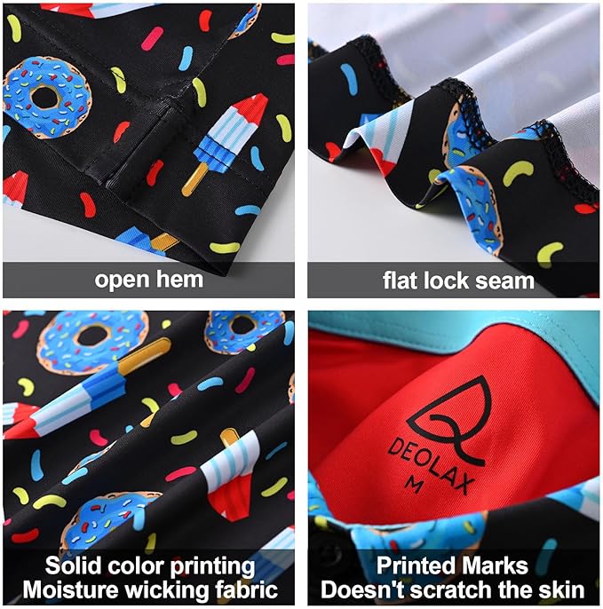 DEOLAX Mens Polo Shirts Fashion Print Mens Golf Shirt Dry Fit Mens Golf Polo Short Sleeve Quick Dry Funny Golf Shirt for Men