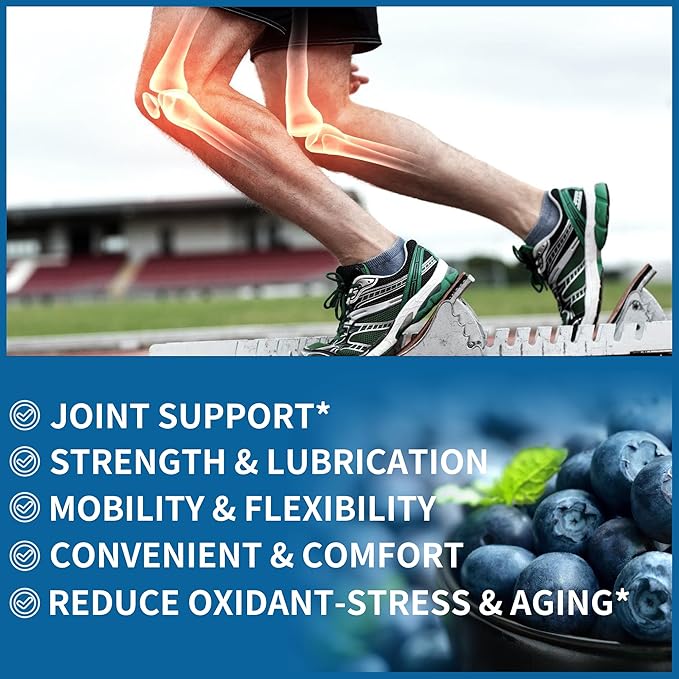 Glucosamine Chondroitin Gummies with MSM & Elderberry Extra Strength - Joint Support, Antioxidant Immune Support Supplement for Adults, Men & Women.(2 Pack)