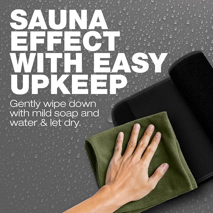 ActiveGear Premium Waist Trimmer & Trainer Belt for Men and Women - Sweat-Enhancing Slimming Wrap for Stomach, Adjustable Fit