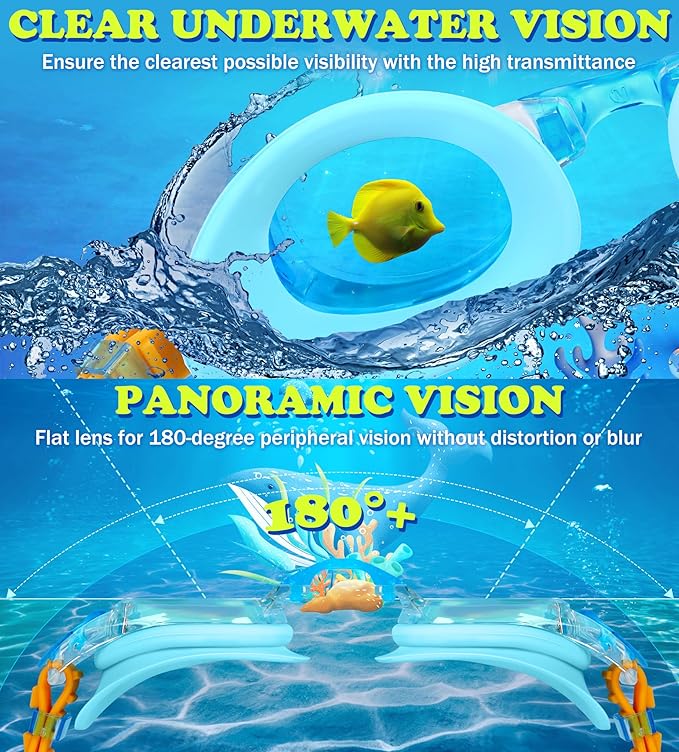 Aegend 2 Pack Kids Goggles, Swimming Goggles for Kids Age 4-16 Boys and Girls Youth, Anti-Fog Waterproof Anti-UV Pool Goggles