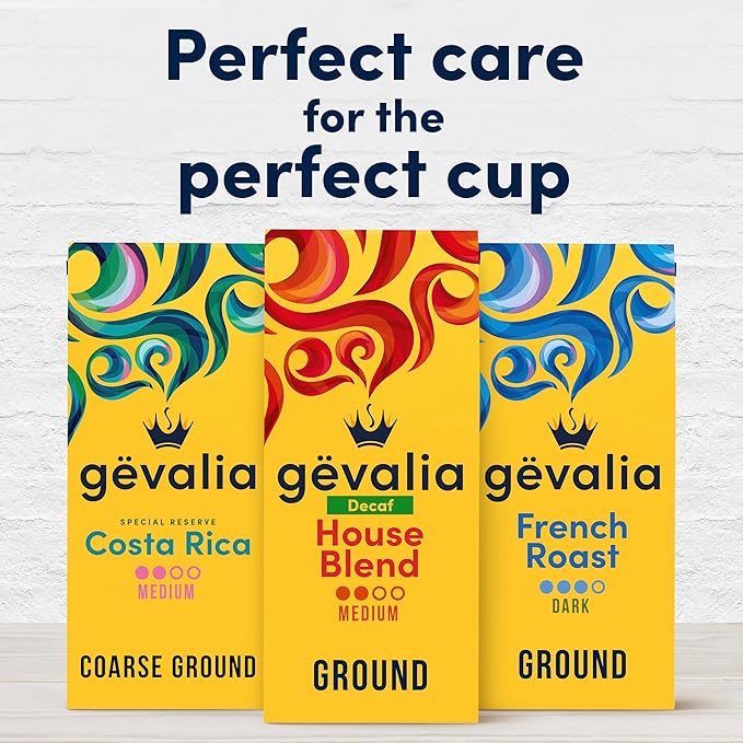 Gevalia Decaf House Blend Medium Roast Ground Coffee (12 oz Bag) (Pack of 5)