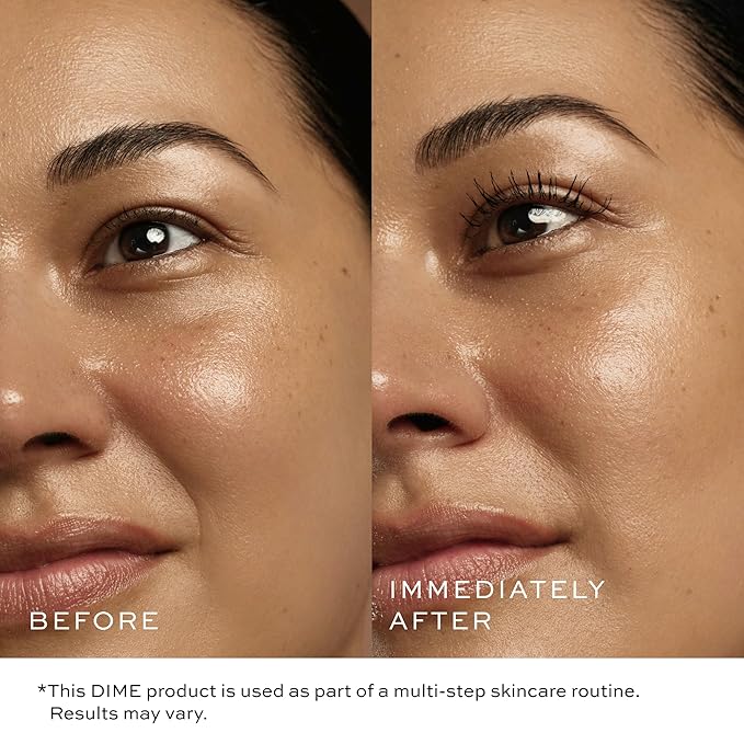 DIME Beauty Volume Mascara - Smudge-Proof Tubing Mascara for Fuller, Thicker Lashes, Adds Volume & Length, Black 0.28 oz / 8 g
