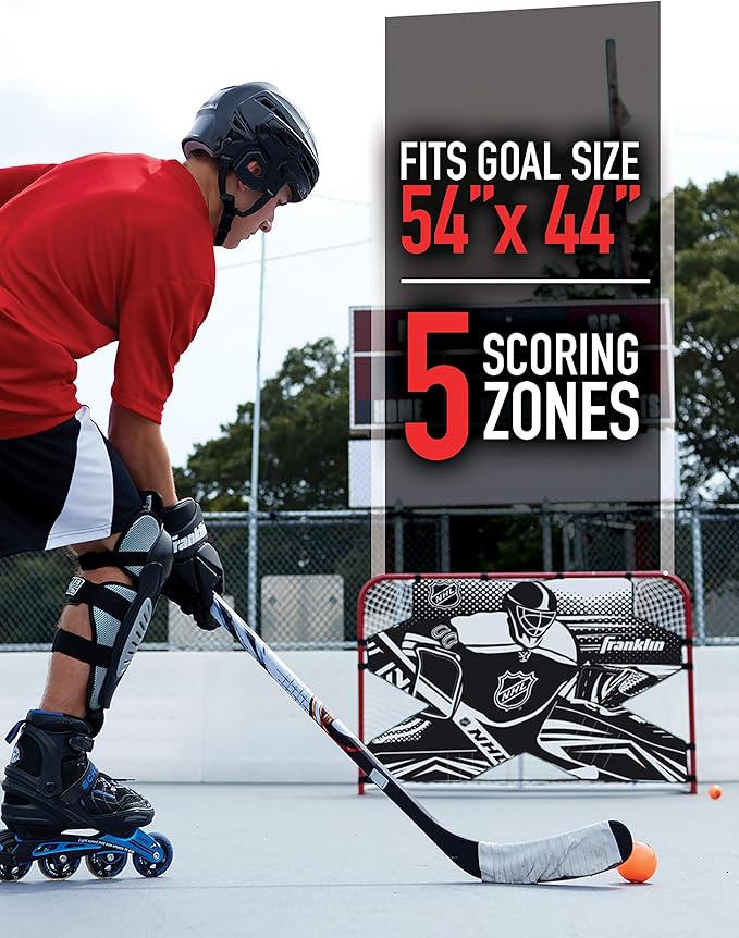 Franklin Sports NHL Street Hockey Goalie Shooting Target - Shooter Tutor Hockey Goal Practice Target - Street Hockey Net Goalie Target - Easy Attach Targe