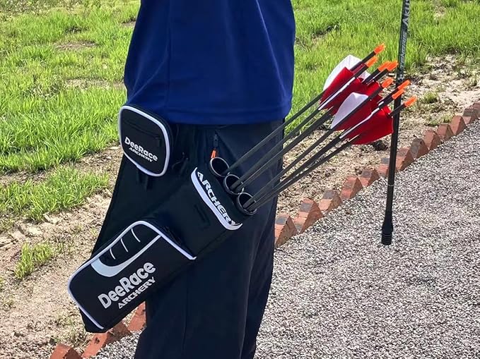 DEERACE Archery Hip Quiver, 3 Tubes Arrow Holder for Compound and Recurve Bow