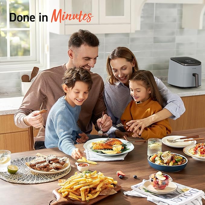 COSORI Air Fryer 9-in-1, Compact & Large 6-Qt, Fast Turbo Modes, 90-450°F Even Results, Precision Heating, Up to 95% Less Oil*, Roast, Bake, Dry, Reheat, Frozen, Broil, Proof, 120V, TurboBlaze