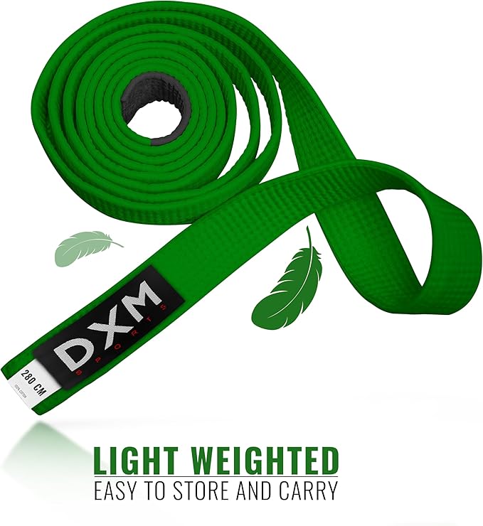 DXM SPORTS BJJ Jiu Jitsu Belt - Taekwondo Karate Belt - Martial Arts Uniform Ranking Judo Belt Double Stitched for Kids Adult